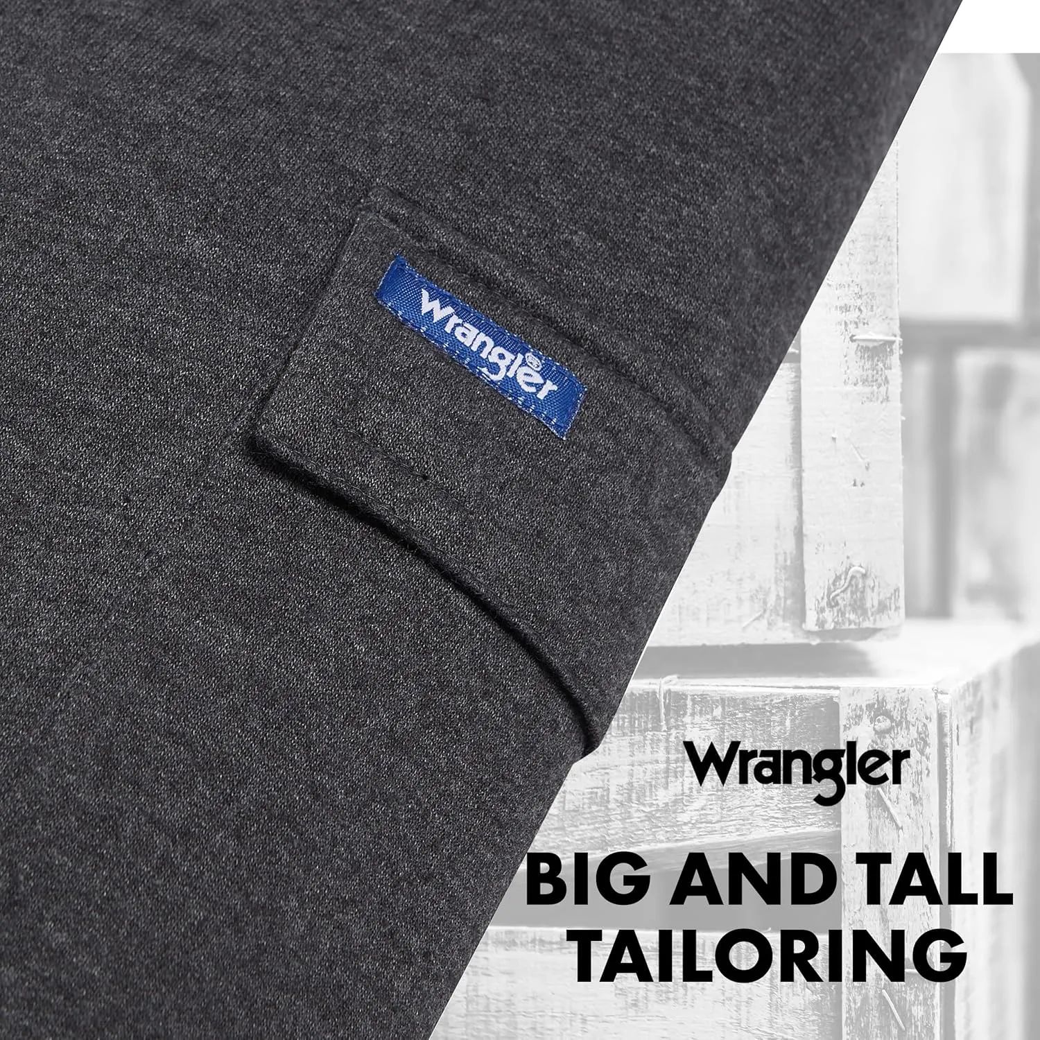 Wrangler Cargo Shorts for Men Big and Tall, Fleece Heavyweight Mens Sweat Shorts
