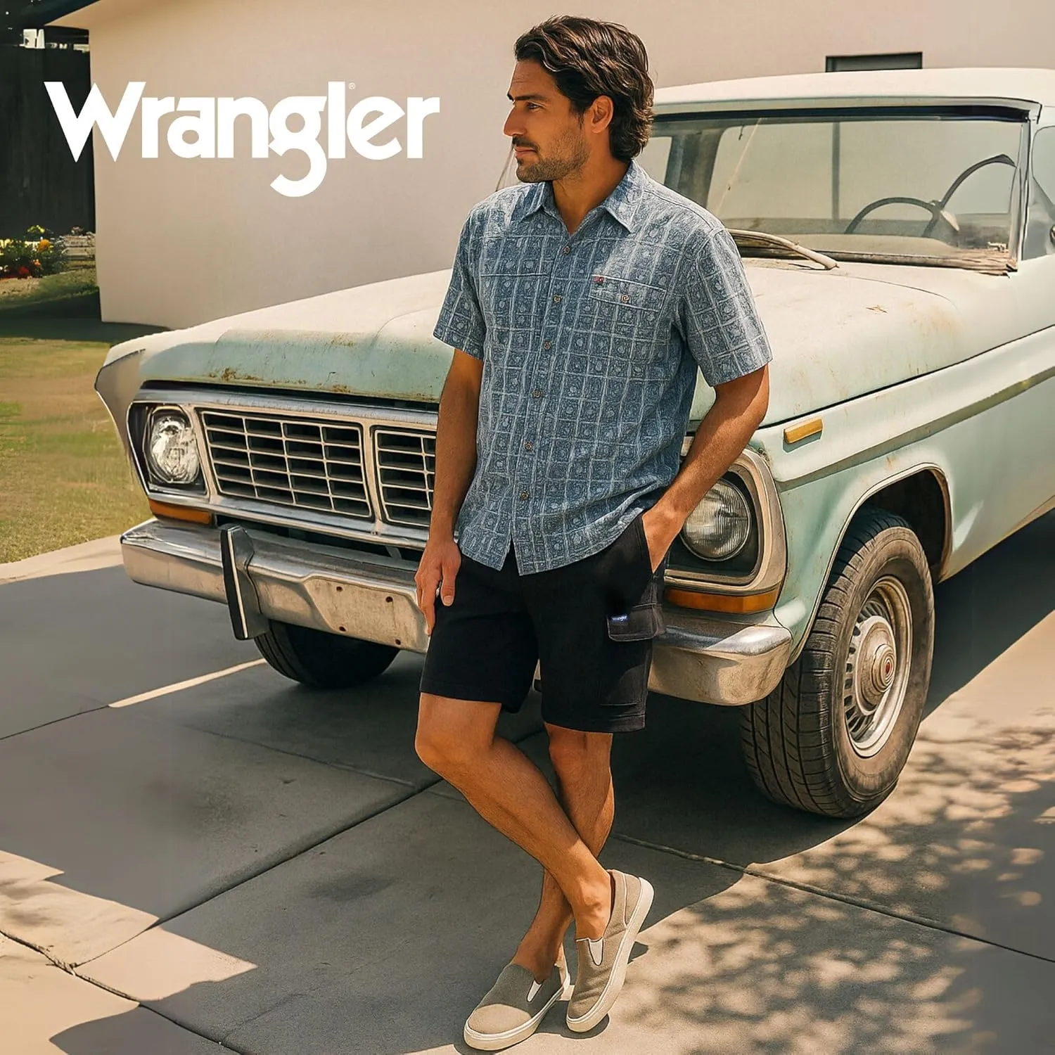 Wrangler Cargo Shorts for Men Big and Tall, Fleece Heavyweight Mens Sweat Shorts
