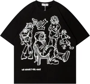 Y2k Vintage Tees for Men,90s Oversized T Shirts Y2k Tops Vintage Unisex Graphic Tees Streetwear