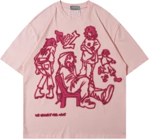 Y2k Vintage Tees for Men,90s Oversized T Shirts Y2k Tops Vintage Unisex Graphic Tees Streetwear