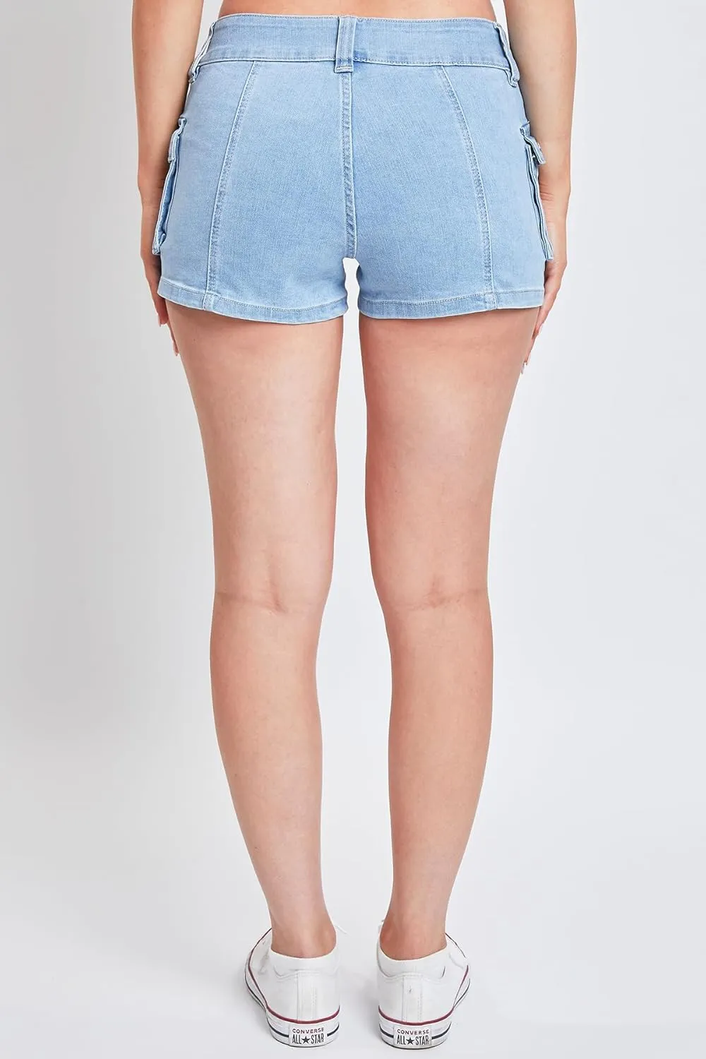 YMI Women’s Low Rise Denim Cargo Shorts