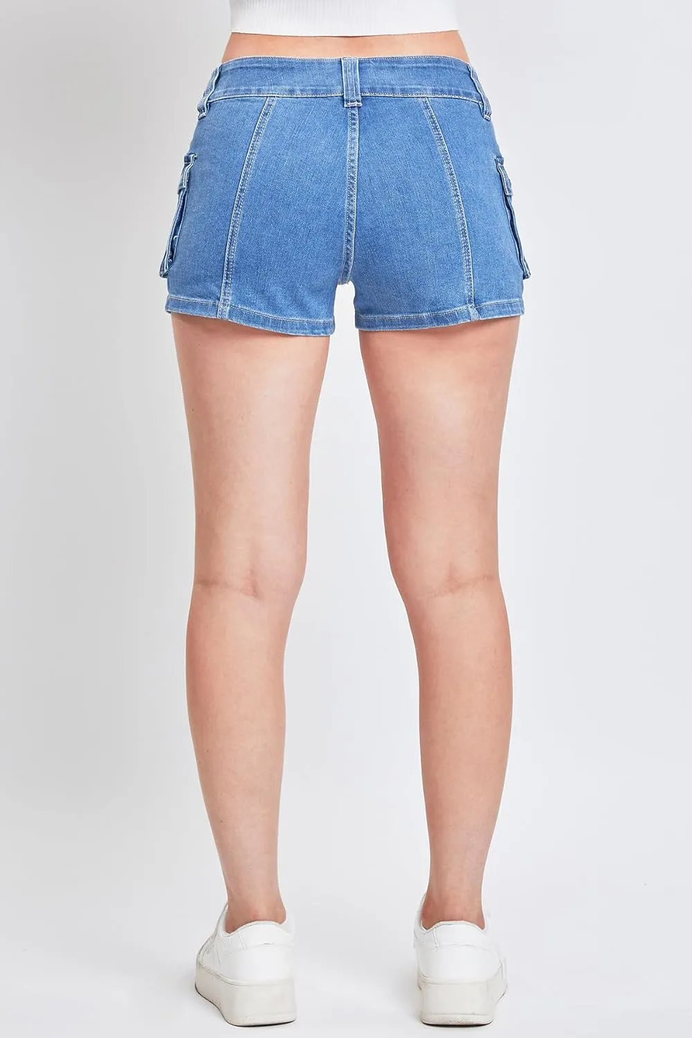 YMI Women’s Low Rise Denim Cargo Shorts