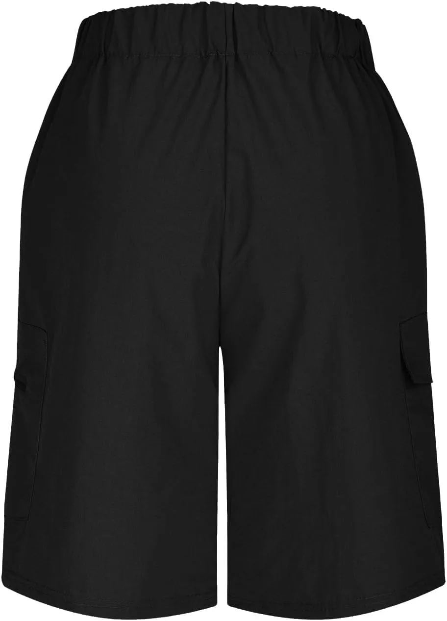 Ymosrh Mens Cargo Shorts Casual Outdoor Hiking Short Pants Elastic Waist Breathable Camping Fishing Shorts, S-4XL