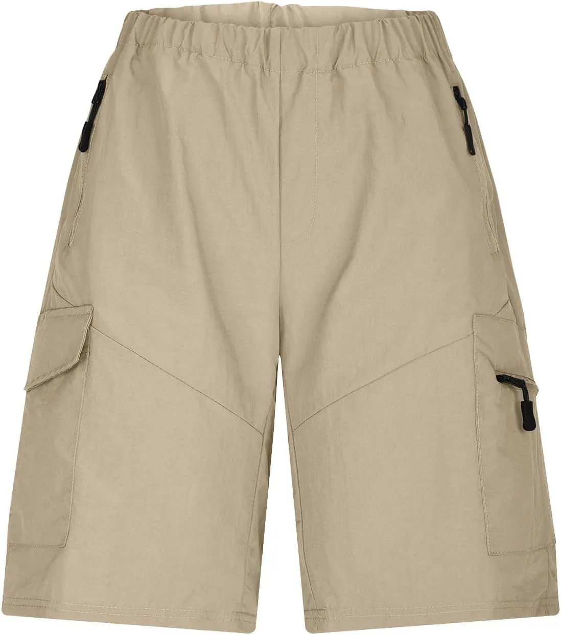 Ymosrh Mens Cargo Shorts Casual Outdoor Hiking Short Pants Elastic Waist Breathable Camping Fishing Shorts, S-4XL