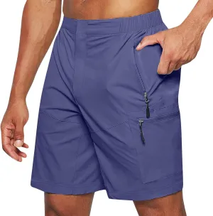 Ymosrh Mens Cargo Shorts Casual Outdoor Hiking Short Pants Elastic Waist Breathable Camping Fishing Shorts, S-4XL