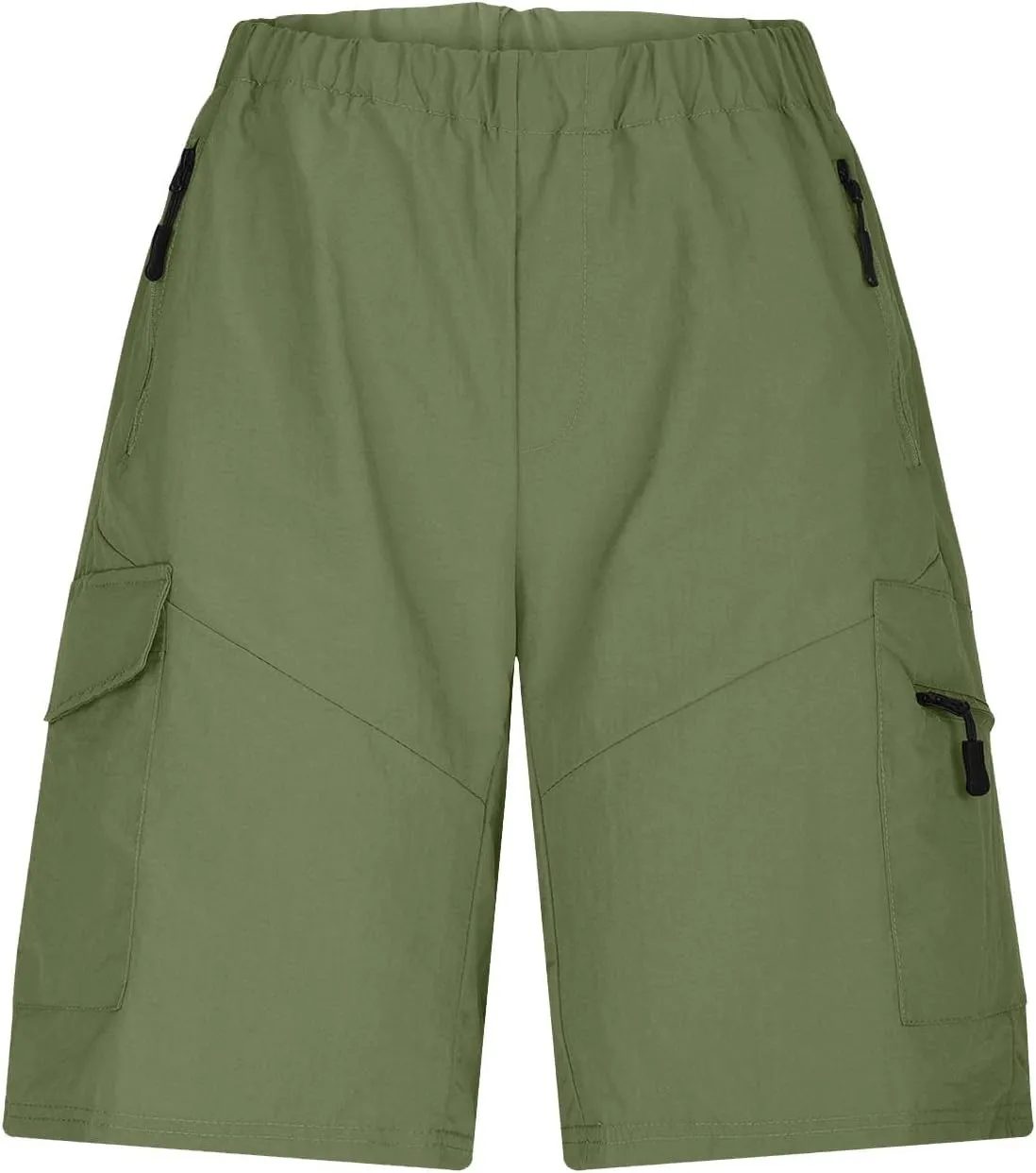 Ymosrh Mens Cargo Shorts Casual Outdoor Hiking Short Pants Elastic Waist Breathable Camping Fishing Shorts, S-4XL