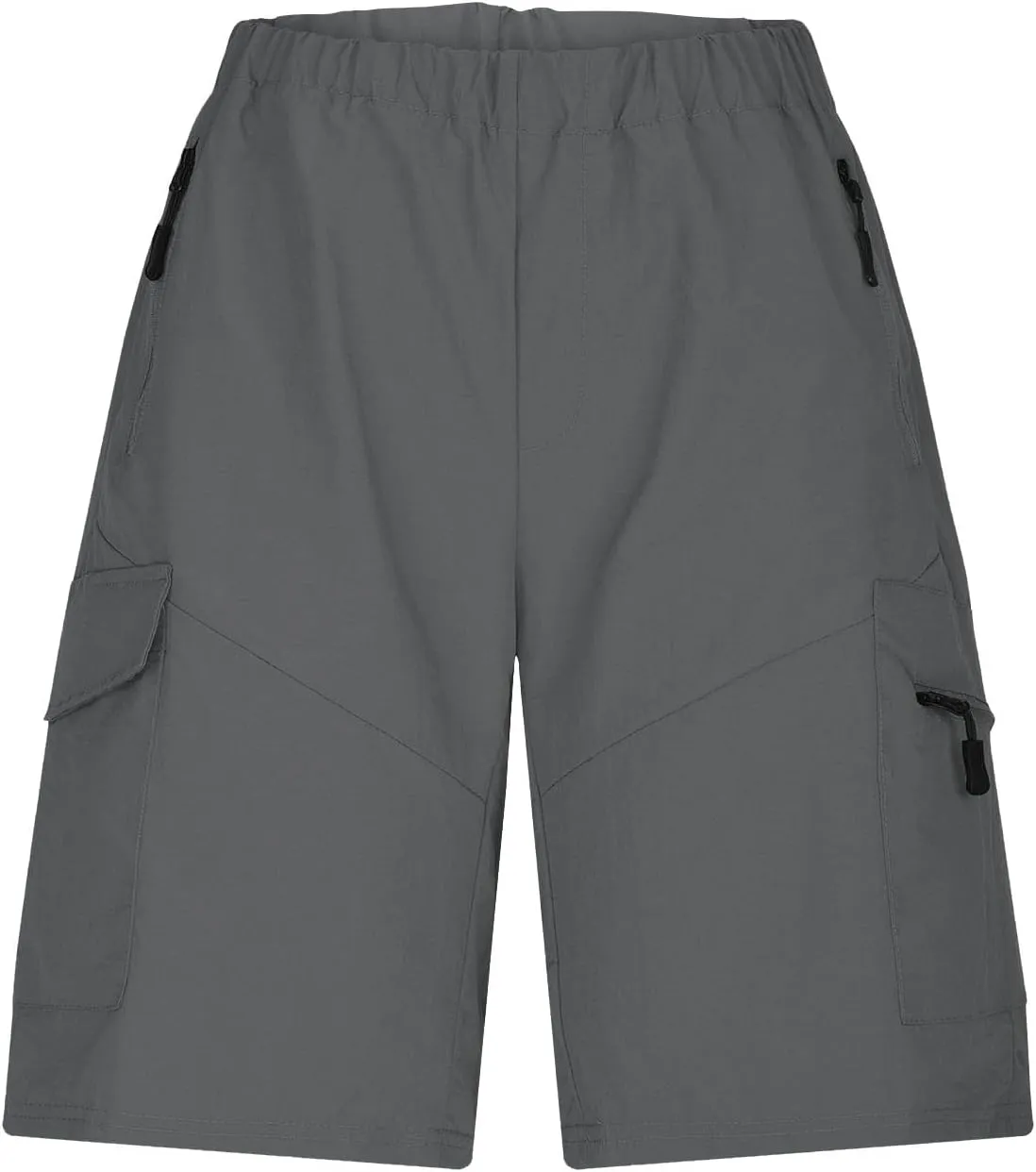 Ymosrh Mens Cargo Shorts Casual Outdoor Hiking Short Pants Elastic Waist Breathable Camping Fishing Shorts, S-4XL