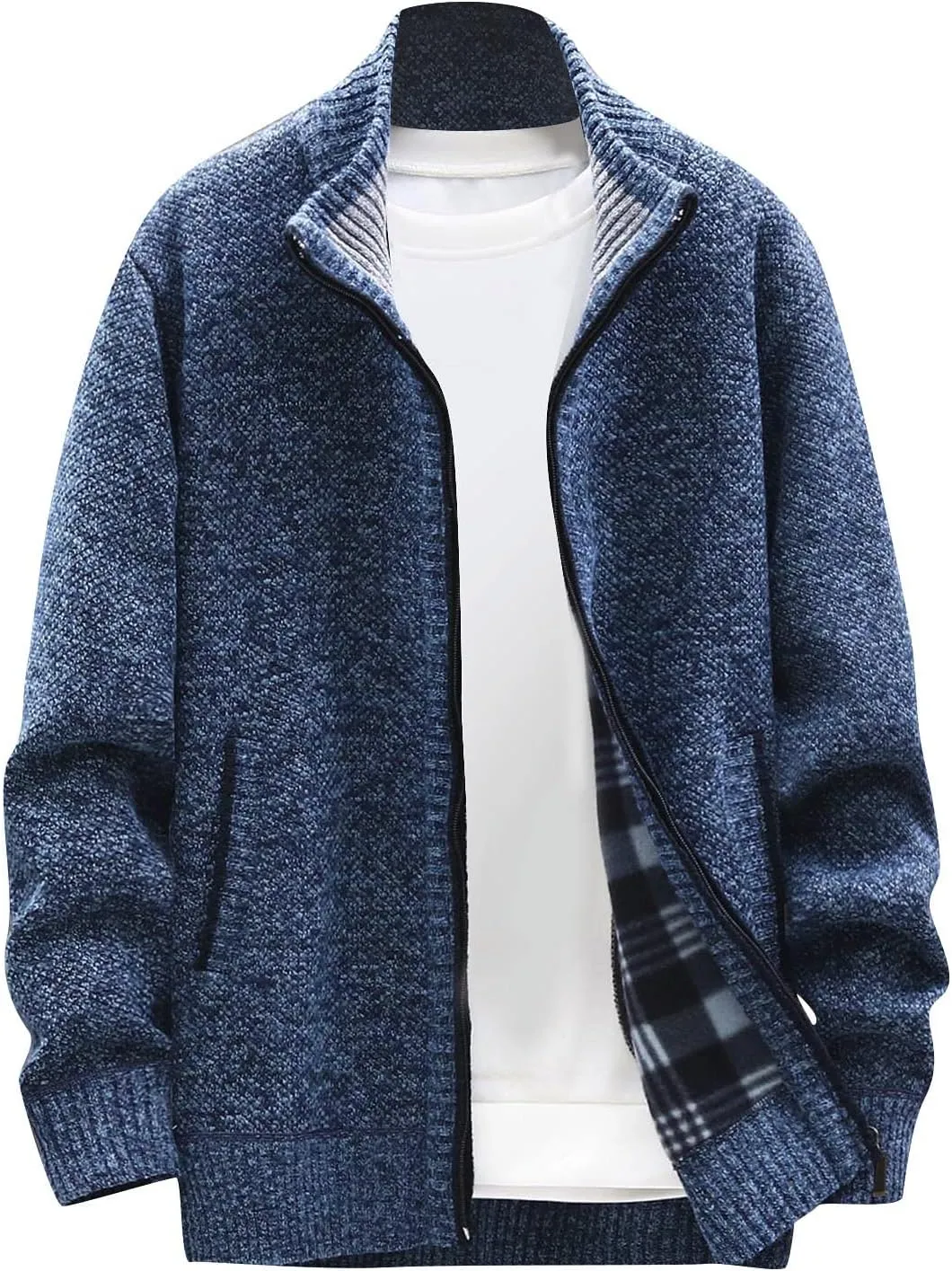 Ymosrh Mens Jackets and Winter Men's Fashion Loose Cardigan Warm Lapel Hooded Jacket Sweater Lightweight Rain Jacket