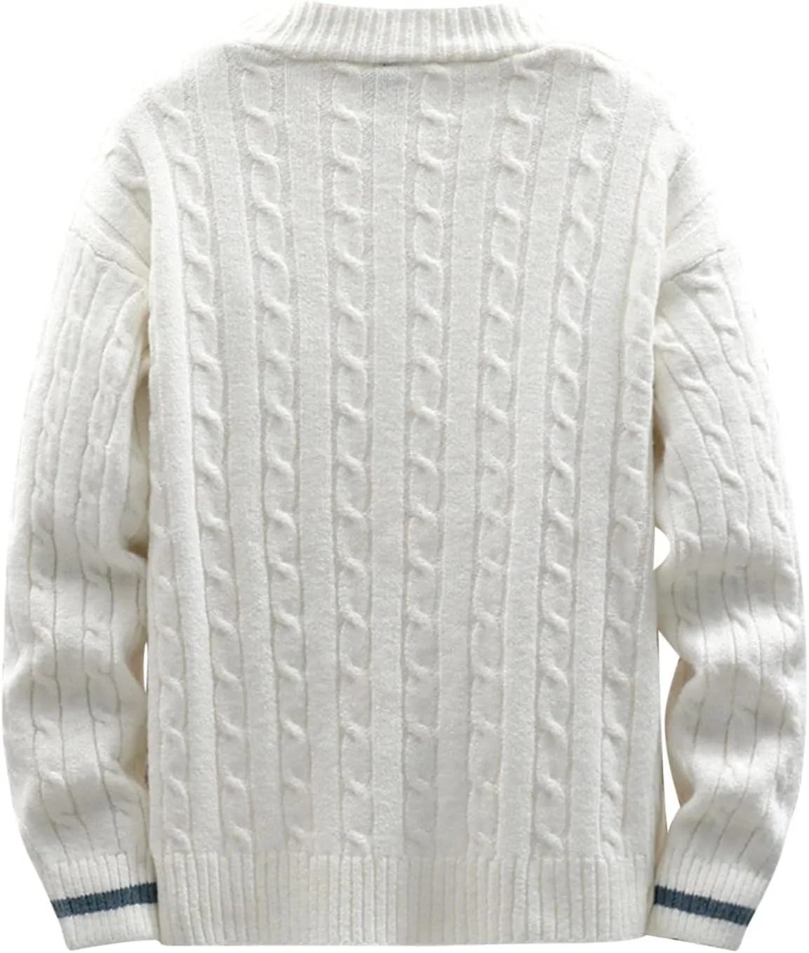 Zeiyignr Mens Cable Knit Cardigan Sweater V Neck Loose Fit Button Down Sweaters Coats Long Sleeve Casual Cardigans Jackets